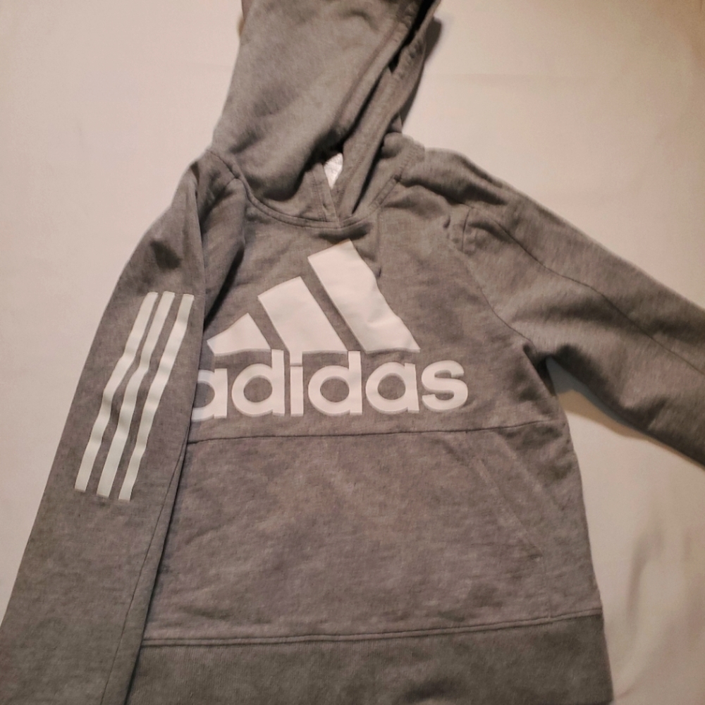 Boys Adidas Grey Hoodie size S/8